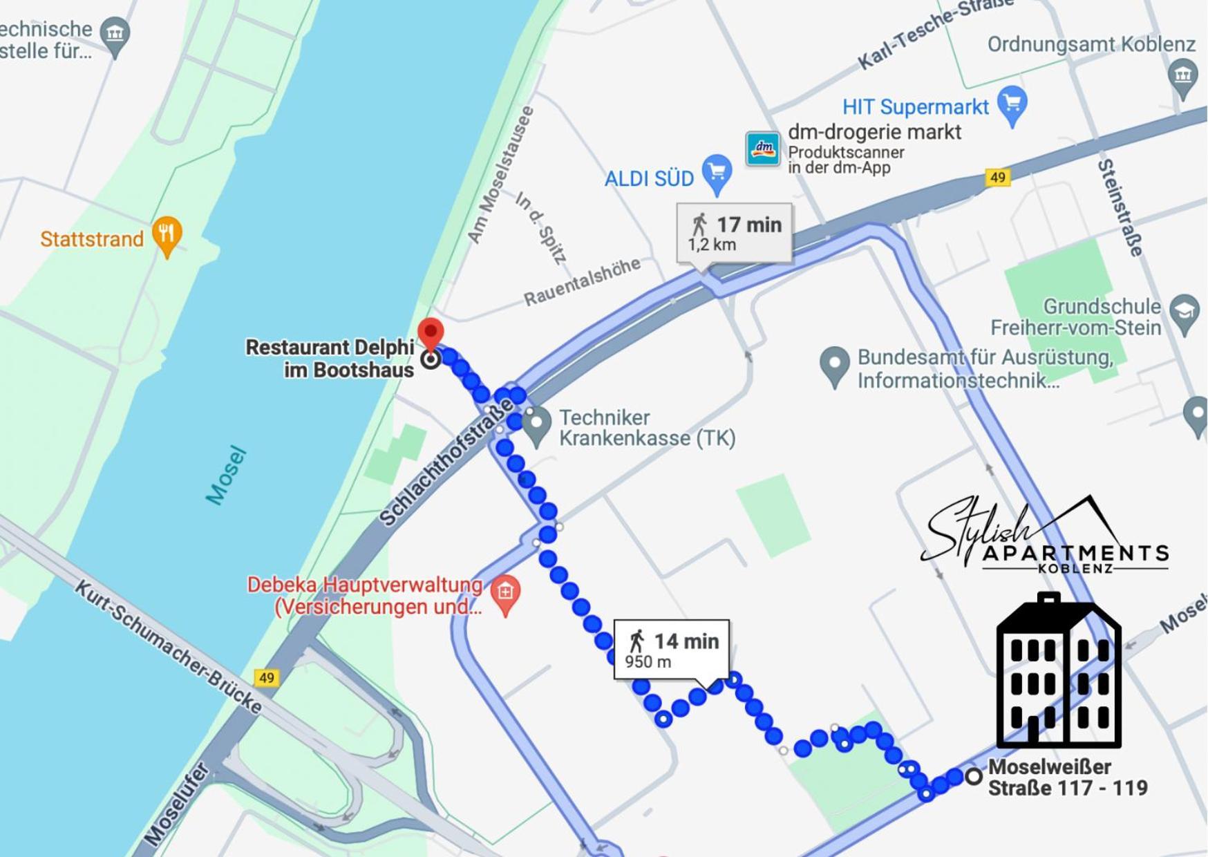 New York Apartment - Fuer Freunde & Familien, Stadtnah, Parkplatz, E-Ladestation, Gitterbox Fuer Fahrraeder, Fitnessstudio, Digitale Gaestemappe Mit Restaurant- Und Unternehmenstipps Koblenz  Kültér fotó